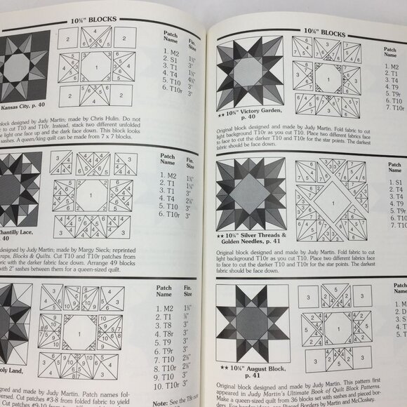 Vintage 1998 The Block Book Judy Martin Quilt Pattern Designs Ideas Rotary Shape - Picture 8 of 12